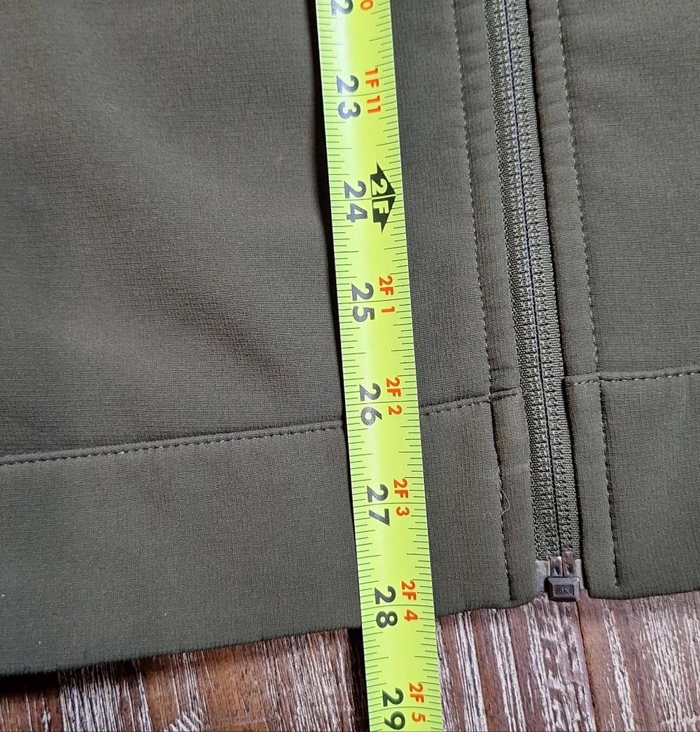 The North Face Men's L Green/Gray Full Zip Jacket Zip‎ Pockets Apex Logo Outdoor